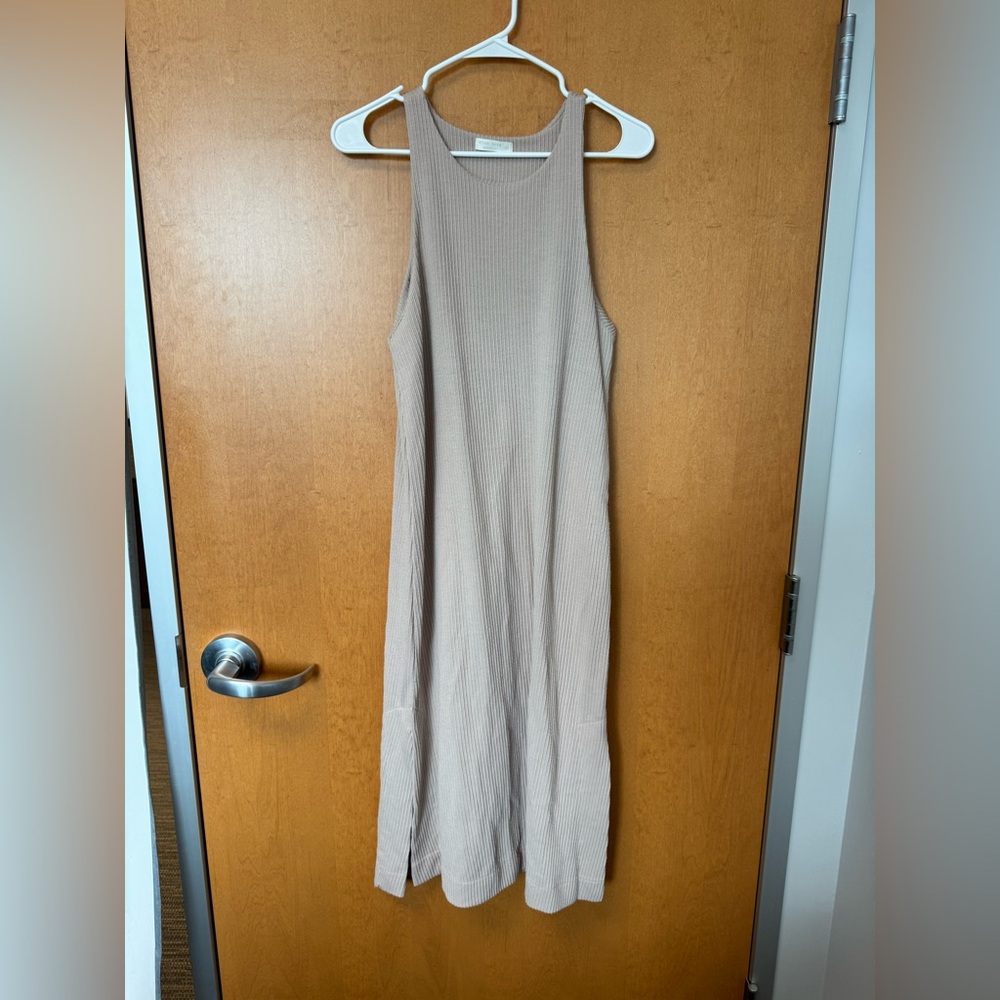 Miss Love Ribbed Tan Dress